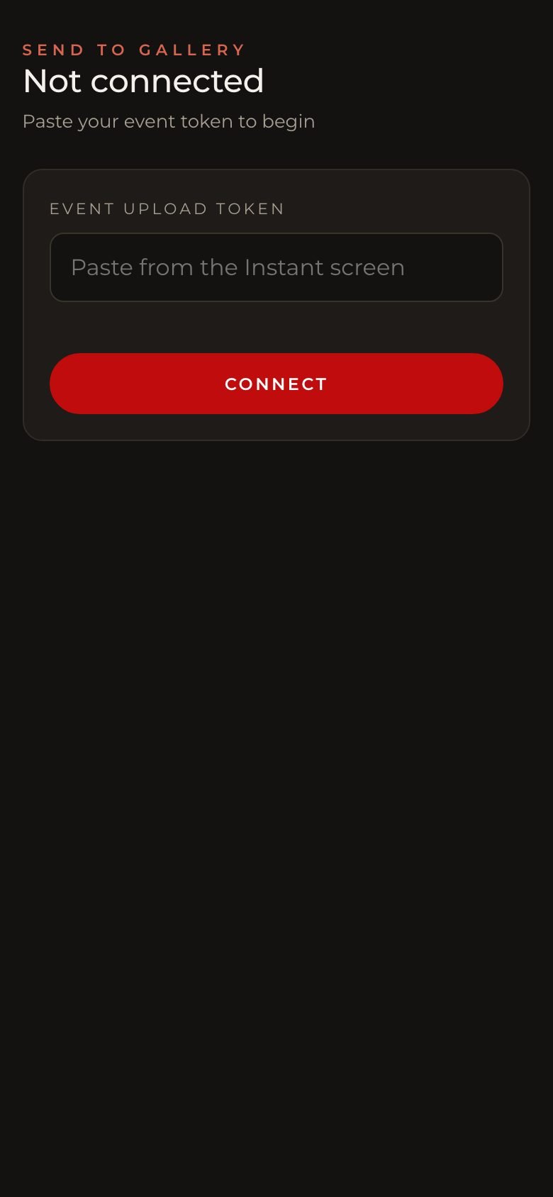 Abeiku Instant phone uploader, where the photographer connects to an event and sends photos